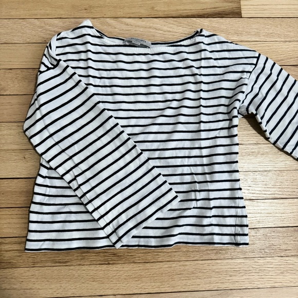 AllSaints striped bell sleeves t-shirt - Picture 2 of 6